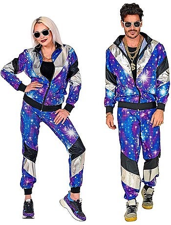 Costume da discoteca anni '80 con tuta glitterata