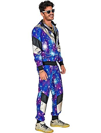 Costume da discoteca anni '80 con tuta glitterata