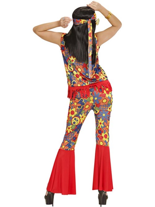 Costume da donna hippie con nastro e medaglione - Kiabi
