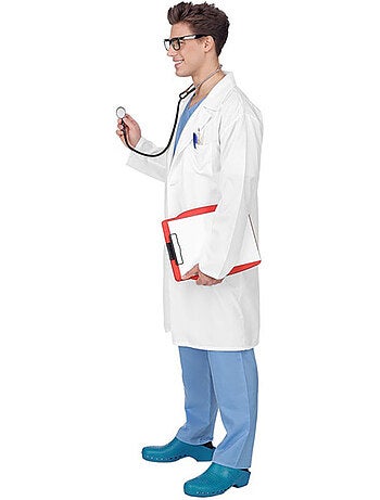 Costume da dottore con camice da laboratorio