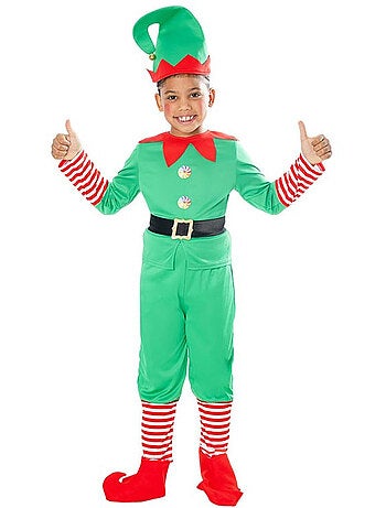 Costume da elfo aiutante di Babbo Natale con cappello