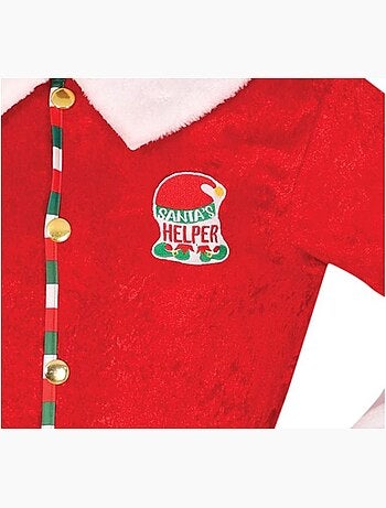 Costume da elfo aiutante di Babbo Natale con cintura