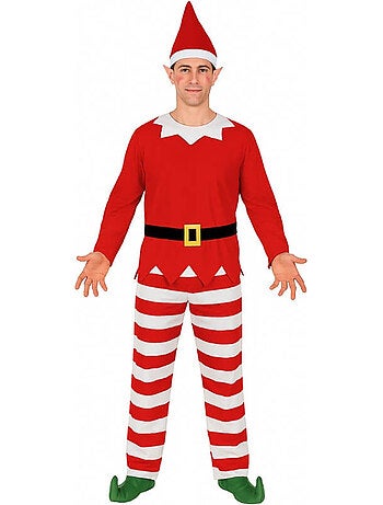 Costume da elfo sullo scaffale natalizio