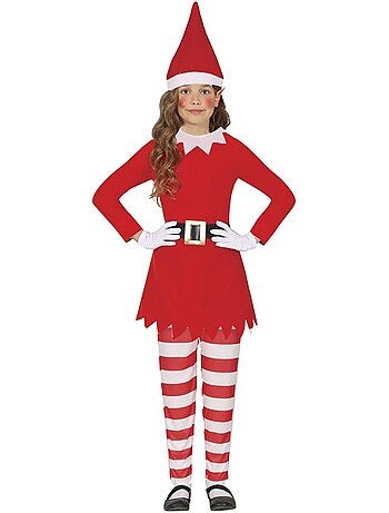 Costume da elfo sullo scaffale natalizio