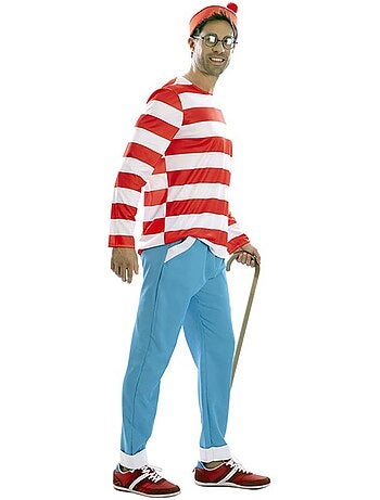 Costume da escursionista a righe da uomo