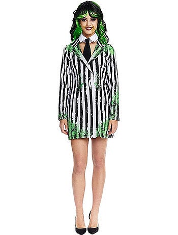 Costume da fantasma con abito a righe