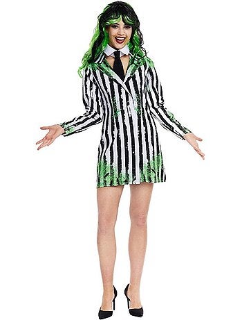 Costume da fantasma con abito a righe