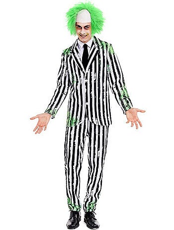 Costume da fantasma con abito a righe