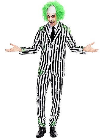 Costume da fantasma con abito a righe