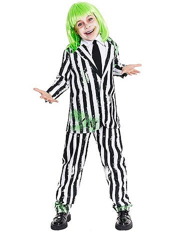 Costume da fantasma con abito a righe