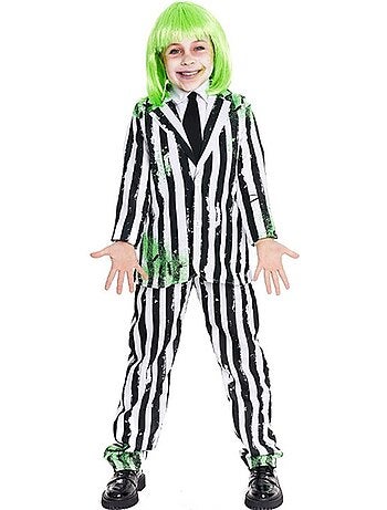Costume da fantasma con abito a righe