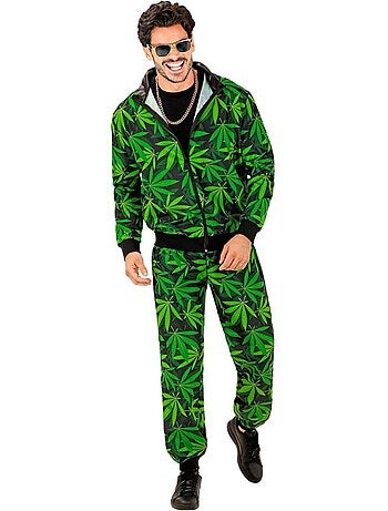 Costume da festa a tema marijuana con tuta sportiva