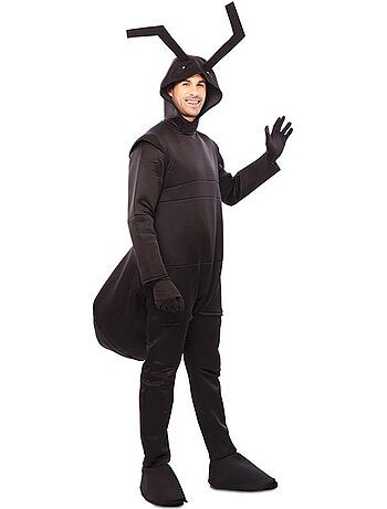 Costume da formica con cappuccio e guanti per adulto