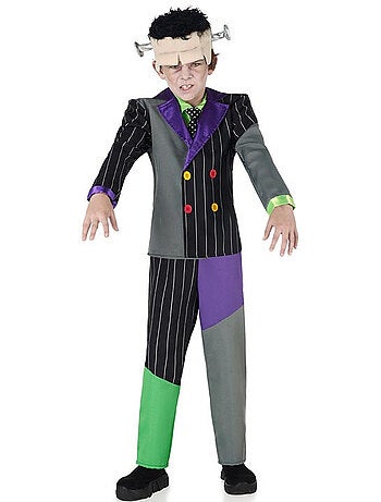 Costume da frankenstein con completo a righe