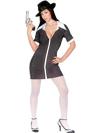 Costume da gangster con abito a righe