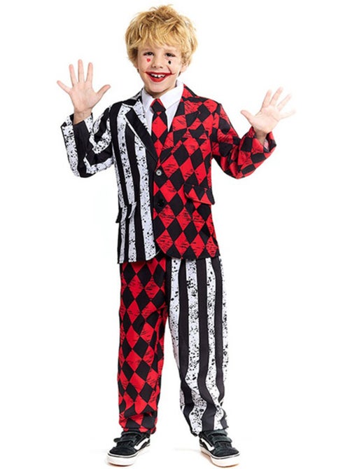 Costume da giullare sinistro con strisce e diamanti - Kiabi