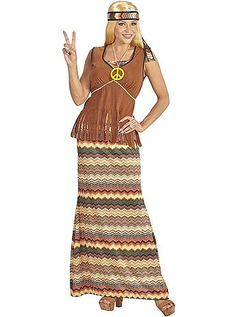 Costume da hippie a strisce colorate