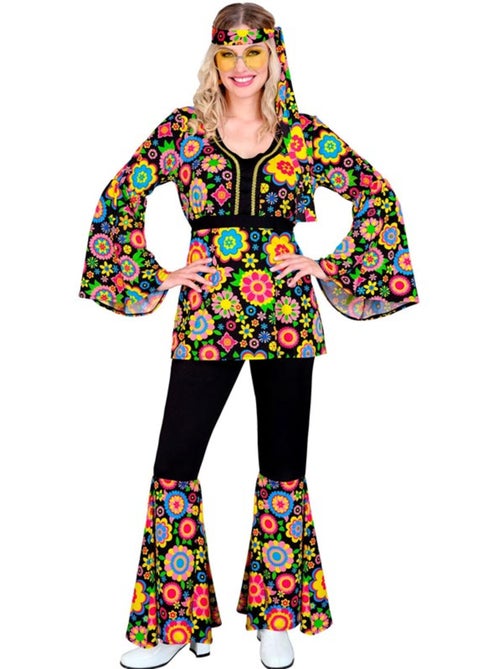 Costume da hippie anni '60 con fiori e mandala - Kiabi