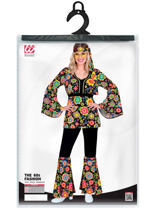 Costume da hippie anni '60 con fiori e mandala - Kiabi