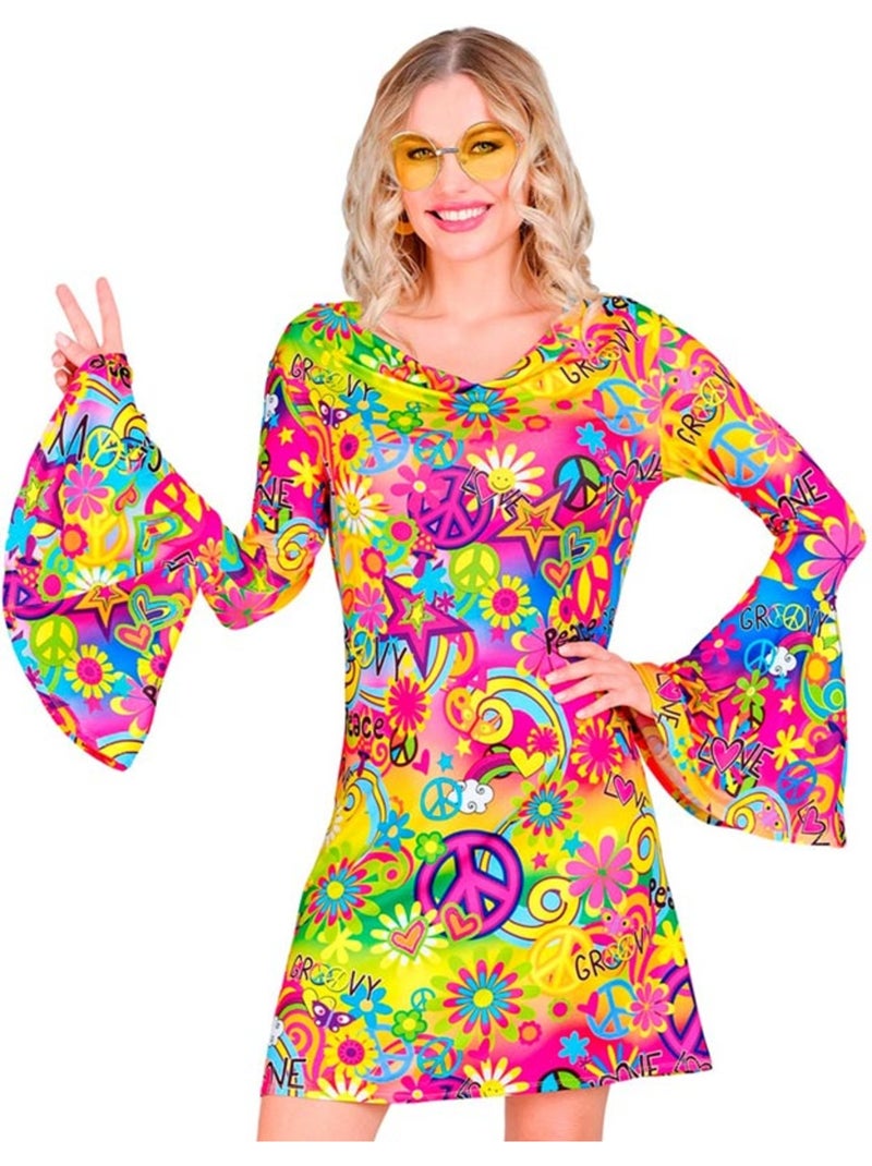 Costume da hippie anni '60 Pace e amore Multicolore - Kiabi