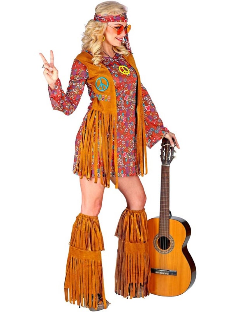 Costume da hippie con copriscarpe e frange Multicolore - Kiabi