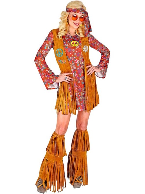 Costume da hippie con copriscarpe e frange - Kiabi