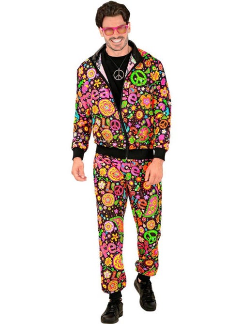 Costume da hippie groovy love fluorescente scuro - Kiabi