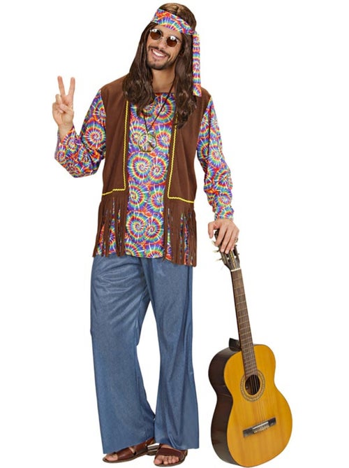 Costume da hippie psichedelico con gilet - Kiabi