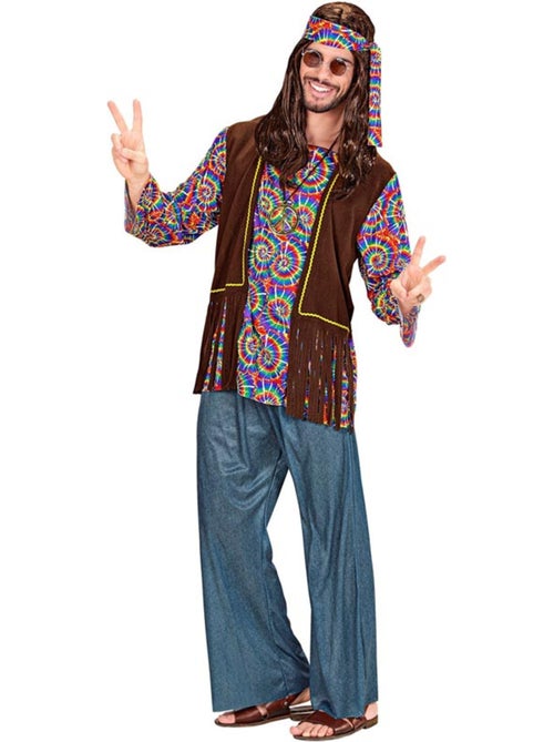 Costume da hippie psichedelico con gilet - Kiabi