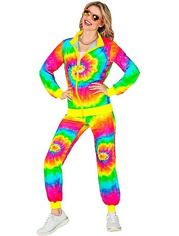 Costume da hippie psichedelico fluorescente