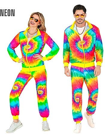 Costume da hippie psichedelico fluorescente