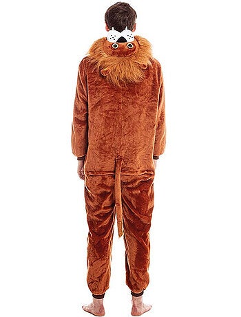 Costume da leone con cappuccio e criniera