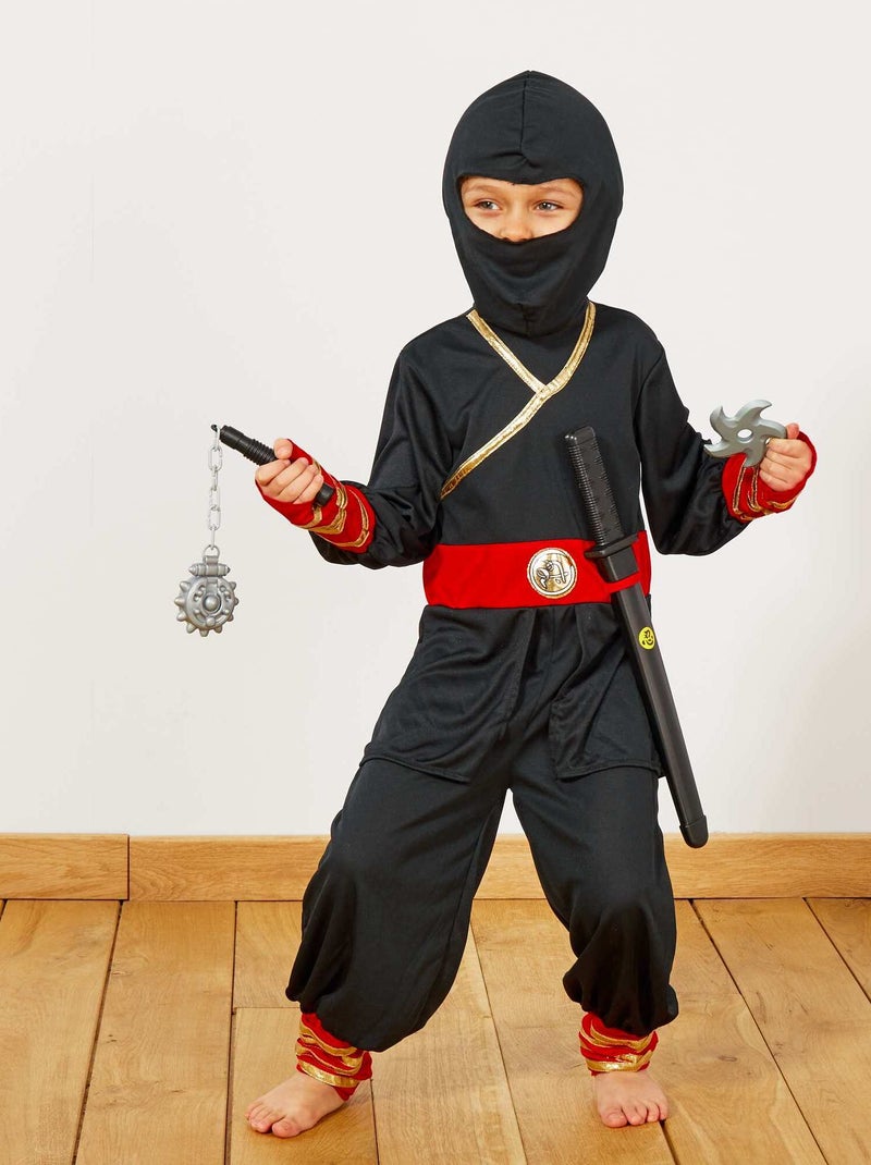 Costume da Ninja + accessori nero/rosso - Kiabi