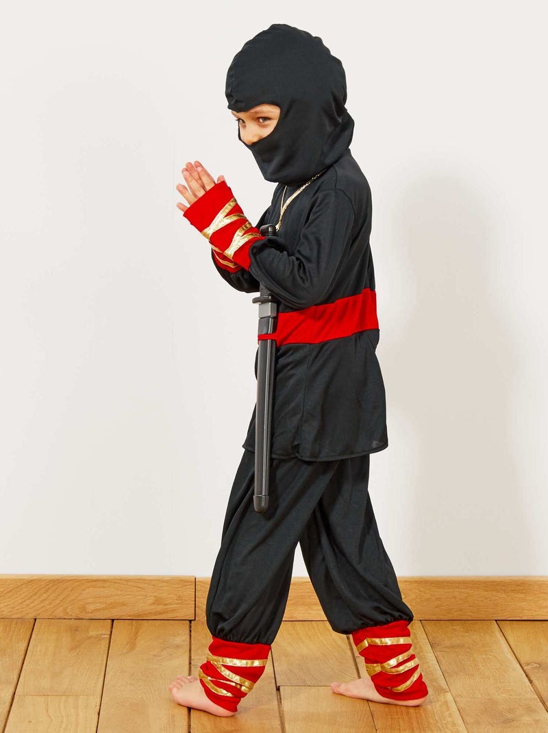 Costume da Ninja + accessori nero/rosso - Kiabi
