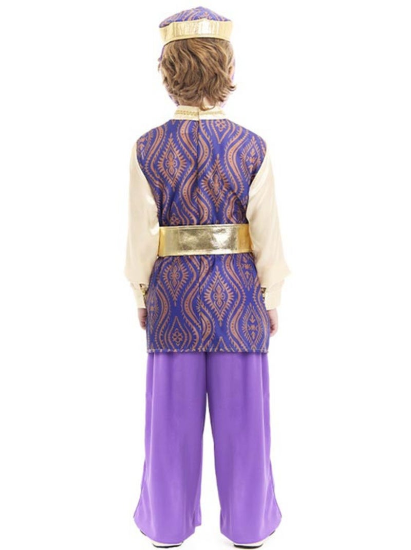 Costume da paggio di Re Baldassarre con cappello Multicolore - Kiabi