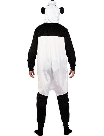 Costume da panda kigurumi con cappuccio e orecchie per adulto