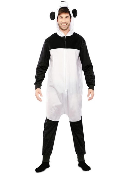 Costume da panda kigurumi con cappuccio e orecchie per adulto - Kiabi