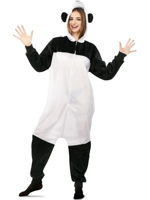 Costume da panda kigurumi con cappuccio e orecchie per adulto - Kiabi