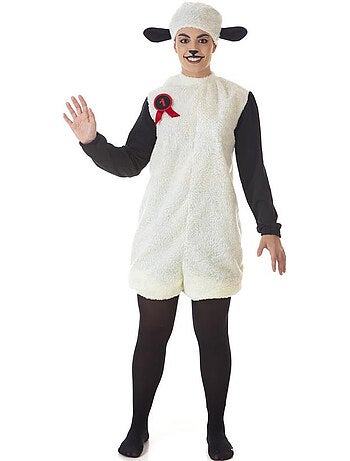 Costume da pecora con cappuccio per adulto