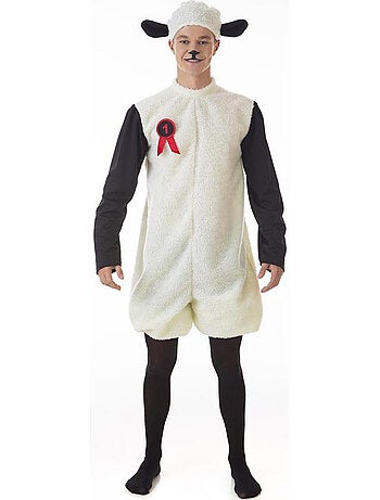 Costume da pecora con cappuccio per adulto