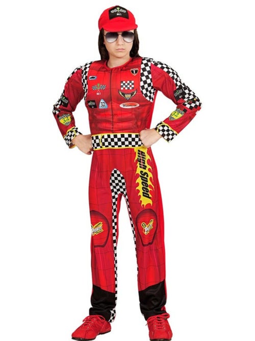 Costume da pilota di Formula 1 a scacchi con cappello - Kiabi