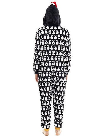 Costume da pinguino natalizio o pigiama con cappuccio