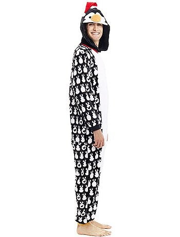 Costume da pinguino natalizio o pigiama con cappuccio