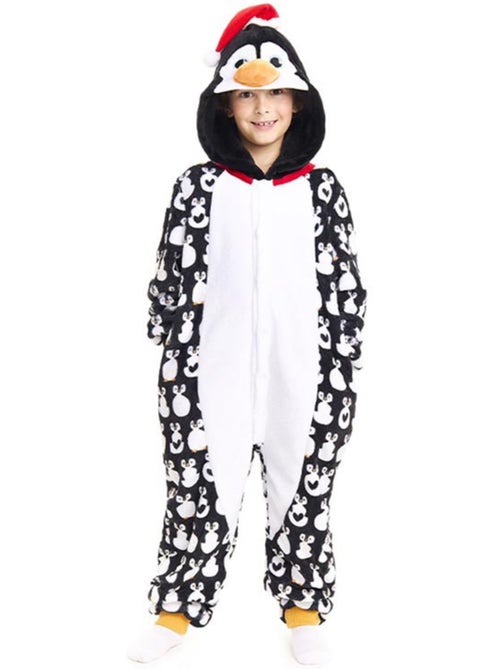 Costume da pinguino natalizio o pigiama con cappuccio - Kiabi