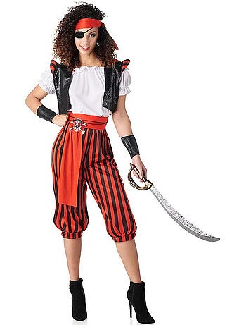 Costume da pirata a righe da donna