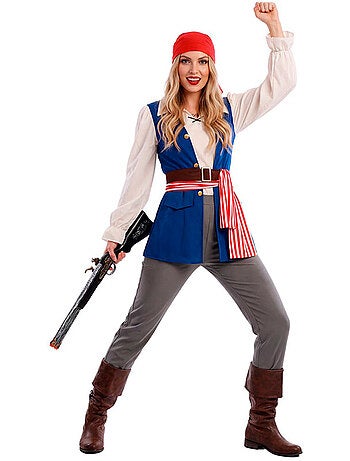 Costume da pirata bucaniera jackeline da donna