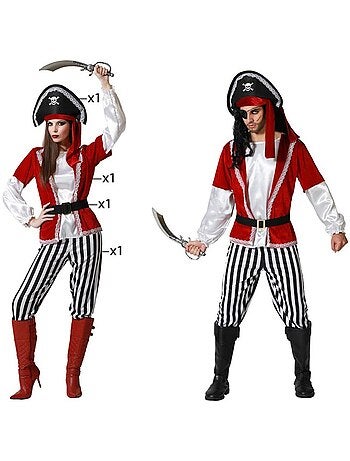 Costume da piratessa a righe da donna