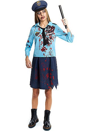 Costume da poliziotto zombie con cappello
