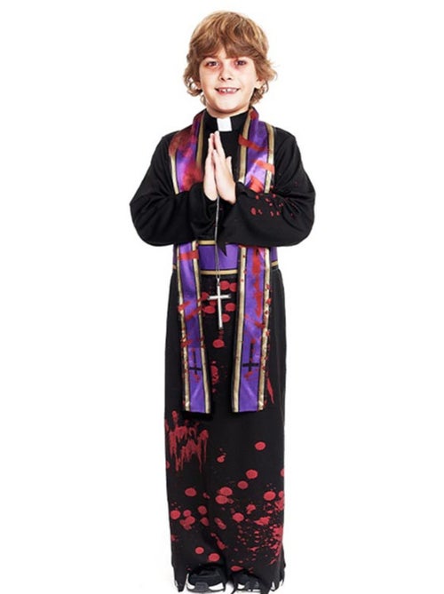 Costume da prete insanguinato con stola - Kiabi