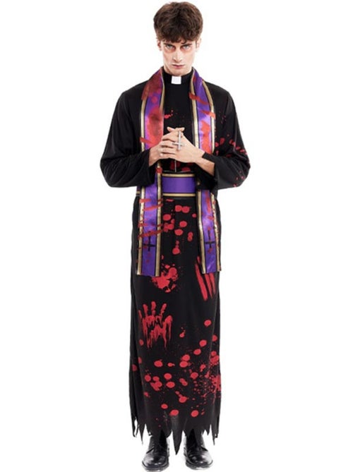 Costume da prete insanguinato con stola - Kiabi